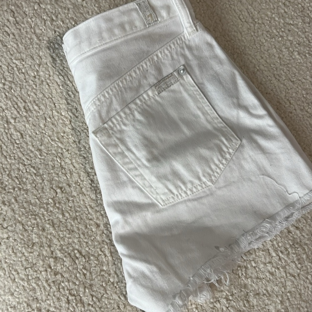 7 For All Mankind Monroe Cutoff Button Fly Denim Shorts Size 25 - Picture 11 of 11